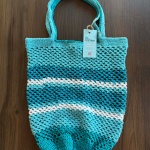 Gebreide winkel tas (blauw)